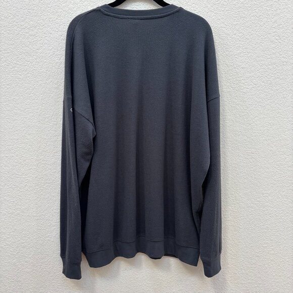 ALO Long Sleeve Dark Gray Motion Women's Shirt Relaxed Fit Oversized Soft Size L - Picture 2 of 5